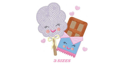 Cotton candy embroidery designs - Candy embroidery design machine embroidery pattern - Cotton candy cart embroidery file - kid embroidery Marcia Embroidery