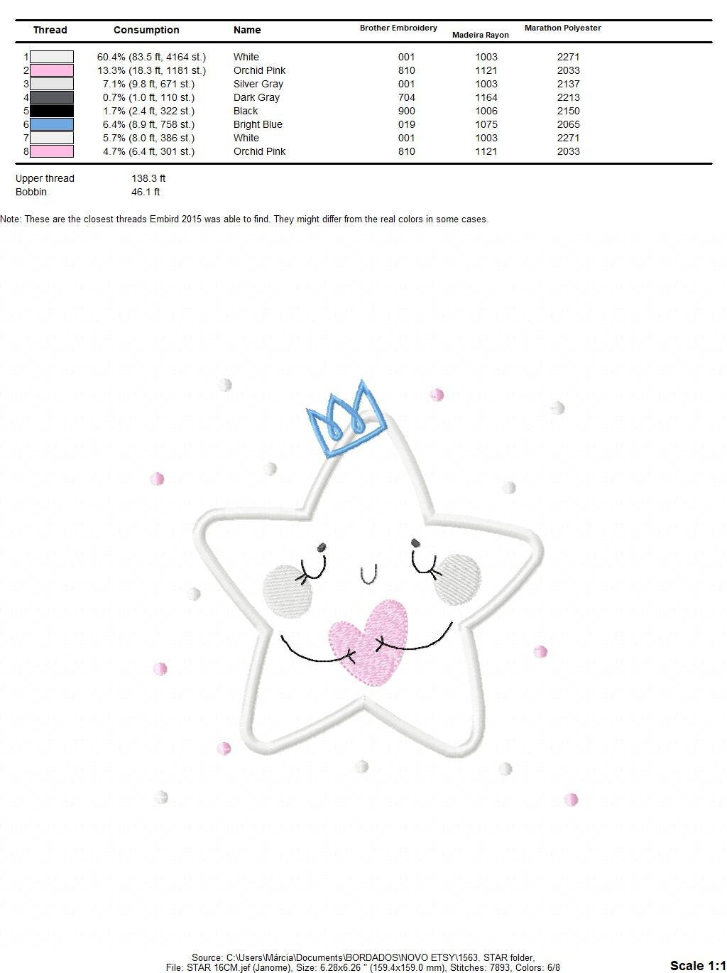 Star embroidery design machine embroidery pattern - Star applique design - Rainbow embroidery file - baby girl embroidery - instant download - Marcia Embroidery