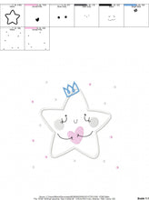 Carica l&#39;immagine nel visualizzatore di Gallery, Star embroidery design machine embroidery pattern - Star applique design - Rainbow embroidery file - baby girl embroidery - instant download
