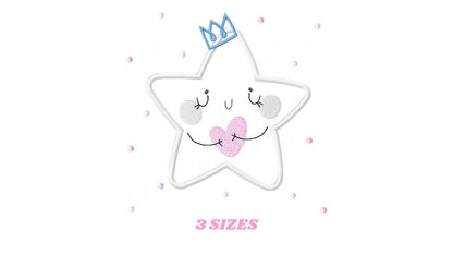 Star embroidery design machine embroidery pattern - Star applique design - Rainbow embroidery file - baby girl embroidery - instant download - Marcia Embroidery