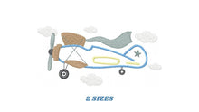 Load image into Gallery viewer, Plane embroidery designs - Airplane embroidery design machine embroidery pattern - Baby boy embroidery file - sky stars instant download
