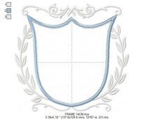 Load image into Gallery viewer, Crown embroidery designs - Laurel embroidery design machine embroidery pattern - Baby embroidery file - frame embroidery Monogram crown hus
