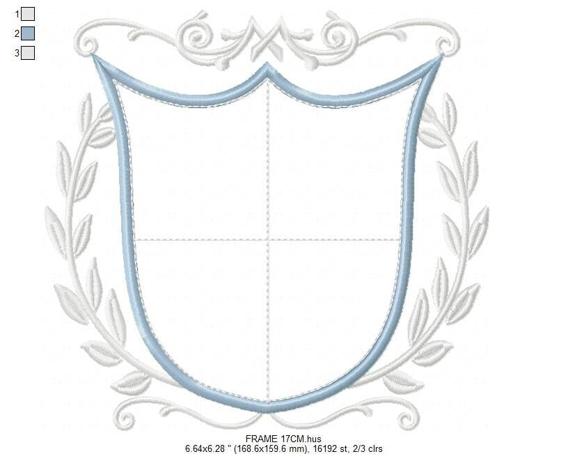 Crown embroidery designs - Laurel embroidery design machine embroidery pattern - Baby embroidery file - frame embroidery Monogram crown hus
