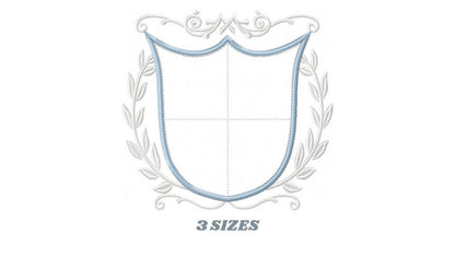 Crown embroidery designs - Laurel embroidery design machine embroidery pattern - Baby embroidery file - frame embroidery Monogram crown hus