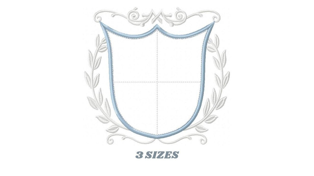 Crown embroidery designs - Laurel embroidery design machine embroidery pattern - Baby embroidery file - frame embroidery Monogram crown hus