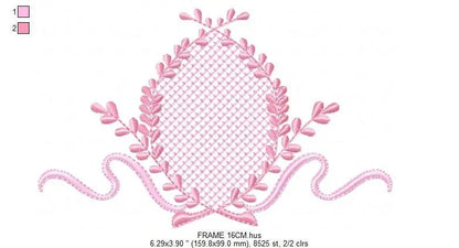 Frame embroidery designs set - Floral Design Shape Embroidery Machine embroidery pattern - monogram quilt design - instant download digital Marcia Embroidery