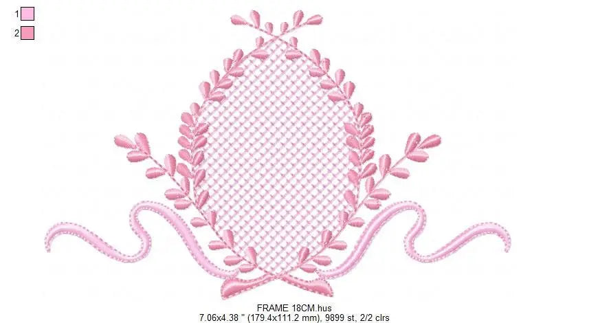 Frame embroidery designs set - Floral Design Shape Embroidery Machine embroidery pattern - monogram quilt design - instant download digital Marcia Embroidery