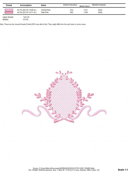 Frame embroidery designs set - Floral Design Shape Embroidery Machine embroidery pattern - monogram quilt design - instant download digital Marcia Embroidery