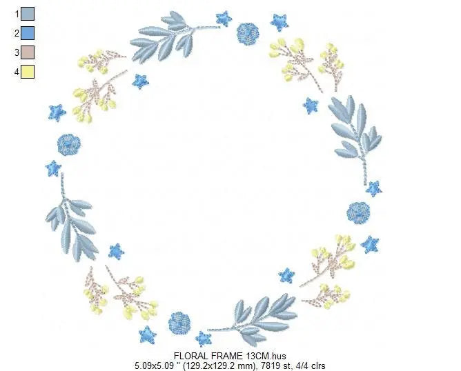 Monogram Frame embroidery designs - Flower embroidery design machine embroidery pattern - Floral embroidery file - baby girl embroidery pes Marcia Embroidery