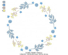 Load image into Gallery viewer, Monogram Frame embroidery designs - Flower embroidery design machine embroidery pattern - Floral embroidery file - baby girl embroidery pes
