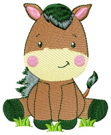 Horse embroidery design - Baby Boy embroidery designs machine embroidery pattern - Horse applique design Farm animals - instant download