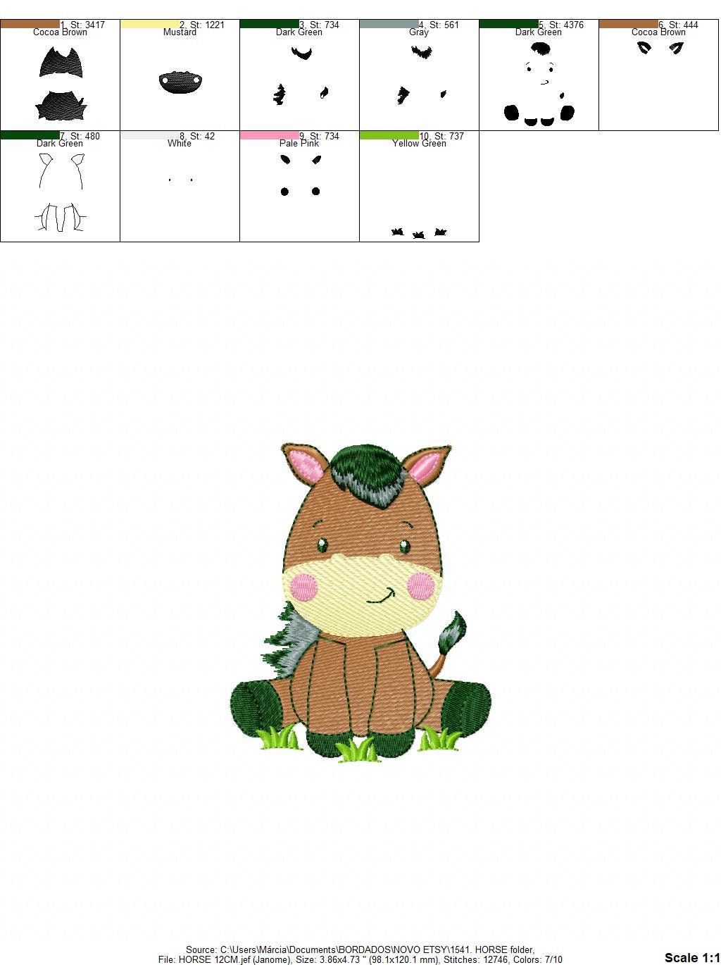 Horse embroidery design - Baby Boy embroidery designs machine embroidery pattern - Horse applique design Farm animals - instant download