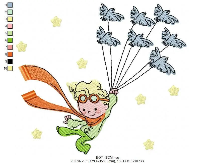 Little Prince embroidery designs - King embroidery design machine embroidery pattern - instant download - baby boy embroidery file fairytale Marcia Embroidery