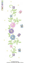 Charger l&#39;image dans la galerie, Flower Frame embroidery designs - Flower embroidery design machine embroidery pattern - Butterfly embroidery file - baby girl embroidery pes
