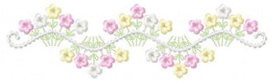 Flower Frame embroidery designs - Flower embroidery design machine embroidery pattern - Wreath embroidery file - baby girl embroidery pes