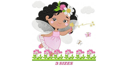 Fairy embroidery designs - Baby girl embroidery design machine embroidery pattern - Fantasy Pixie embroidery file - download jef pes dst hus Marcia Embroidery