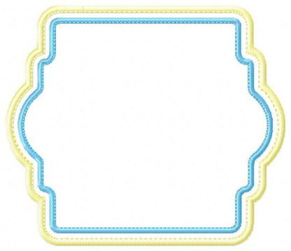 Frame applique embroidery designs set - Shape Embroidery Machine embroidery pattern - Monogram frame - instant digital download pes jef dst