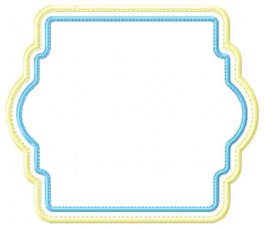 Frame applique embroidery designs set - Shape Embroidery Machine embroidery pattern - Monogram frame - instant digital download pes jef dst