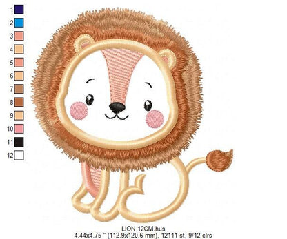 Lion embroidery designs - Safari embroidery design machine embroidery pattern - Animal embroidery file - lion applique design lion pattern
