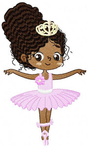 Ballerina embroidery designs - Ballet embroidery design machine embroidery pattern - instant download Curly hair girl embroidery file dancer