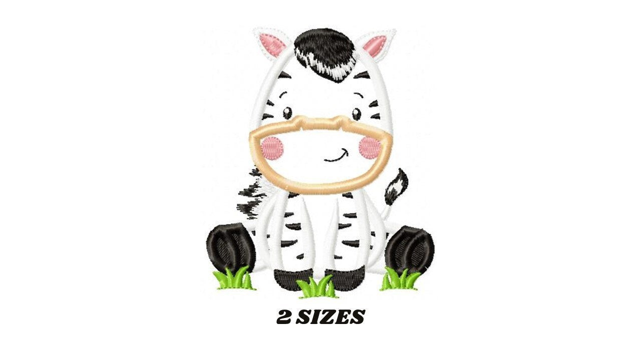 Zebra embroidery designs - Animal embroidery design machine embroidery pattern - Safari embroidery file - Zebra applique design download