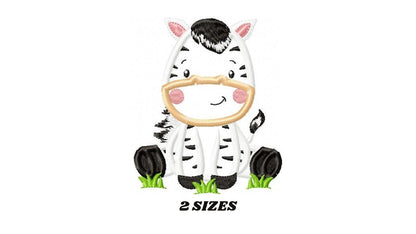 Zebra embroidery designs - Animal embroidery design machine embroidery pattern - Safari embroidery file - Zebra applique design download