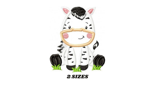 Zebra embroidery designs - Animal embroidery design machine embroidery pattern - Safari embroidery file - Zebra applique design download