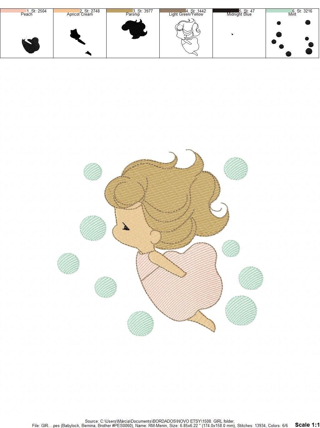 Fairy embroidery designs - Baby girl embroidery design machine embroidery pattern - Pixie embroidery file - Fairy design Instant Download Marcia Embroidery