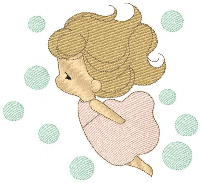 Fairy embroidery designs - Baby girl embroidery design machine embroidery pattern - Pixie embroidery file - Fairy design Instant Download Marcia Embroidery