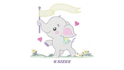 Elephant embroidery designs -  Animal embroidery design machine embroidery pattern - Baby boy embroidery file - instant download pes jef vip
