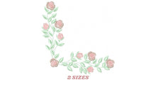 Charger l&#39;image dans la galerie, Heart with roses embroidery designs - Flower embroidery design machine embroidery pattern - Monogram Frame embroidery file - pes jef vip vp3
