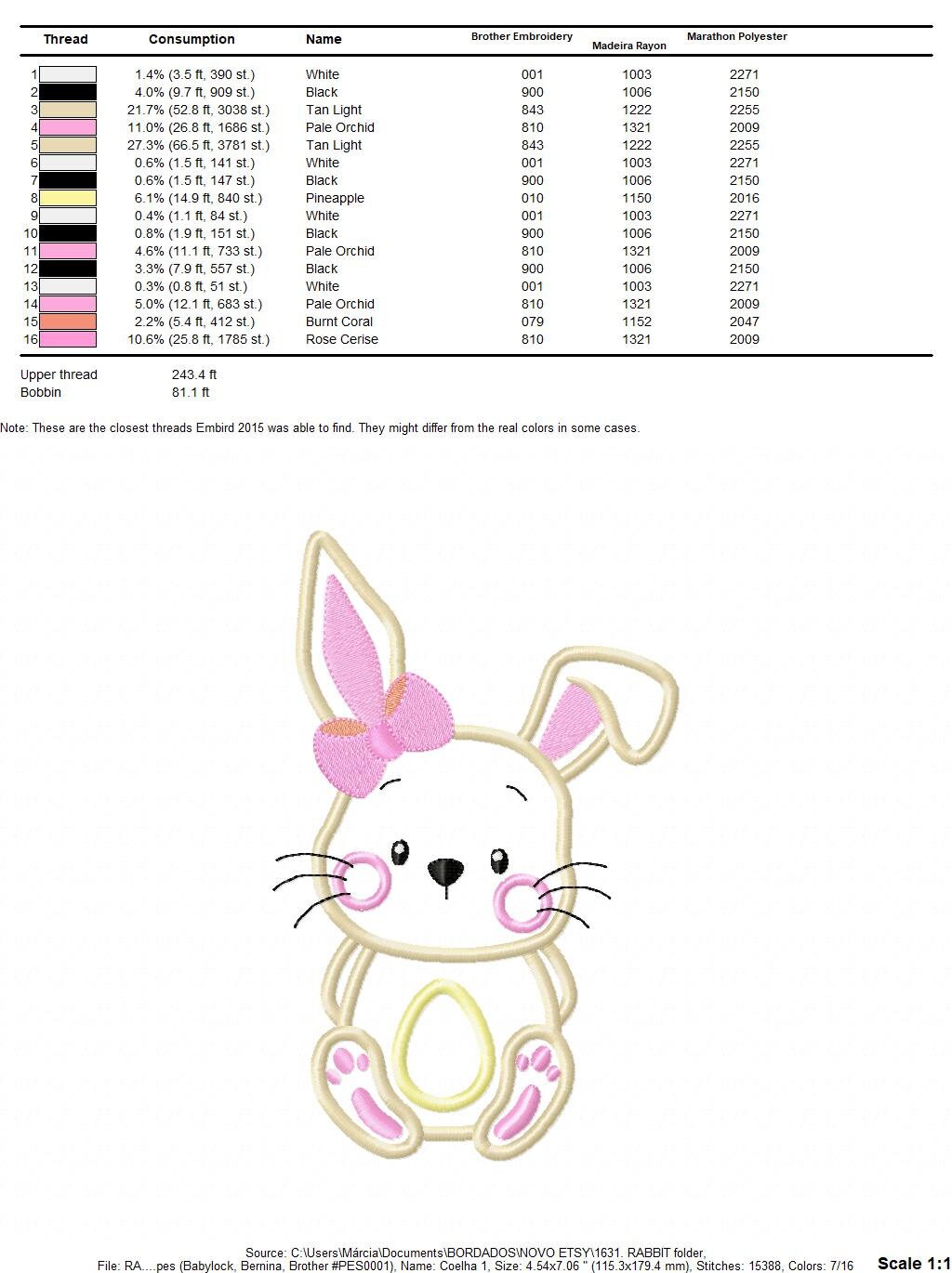 Bunny embroidery design - Rabbit embroidery designs machine embroidery pattern - Baby girl embroidery file - Easter Bunny applique download