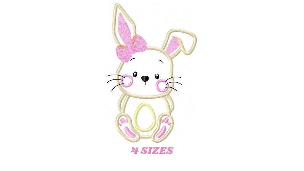 Bunny embroidery design - Rabbit embroidery designs machine embroidery pattern - Baby girl embroidery file - Easter Bunny applique download