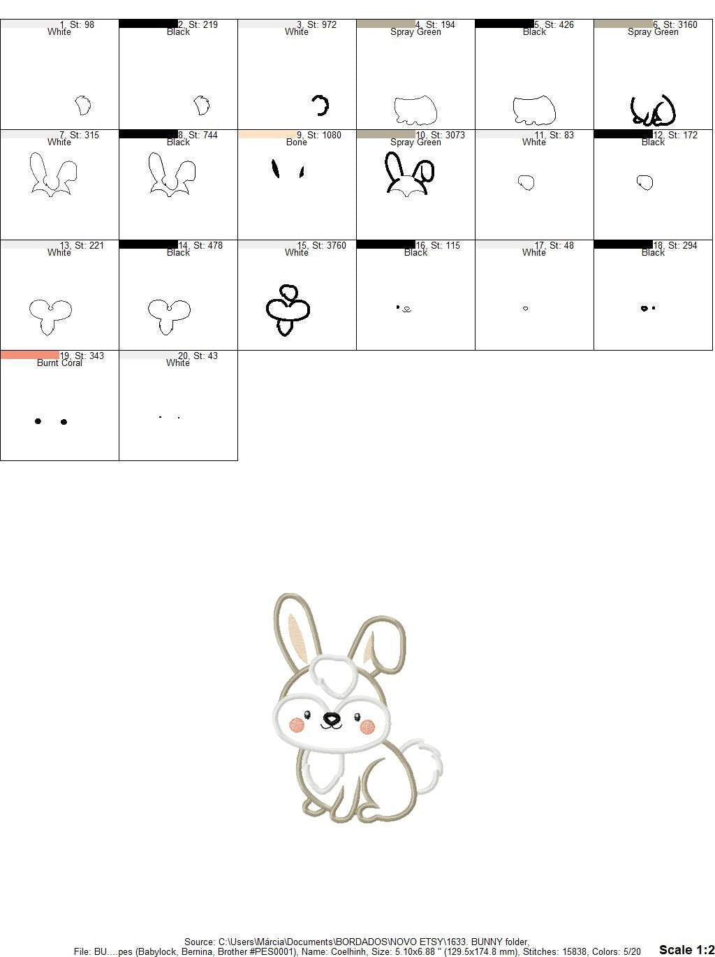 Bunny embroidery design - Rabbit embroidery designs machine embroidery pattern - Baby boy embroidery file - rabbit applique design download Marcia Embroidery