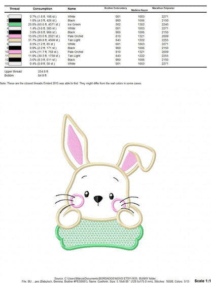 Bunny embroidery design - Rabbit embroidery designs machine embroidery pattern - baby boy embroidery file - kid embroidery rabbit pes jef - Marcia Embroidery
