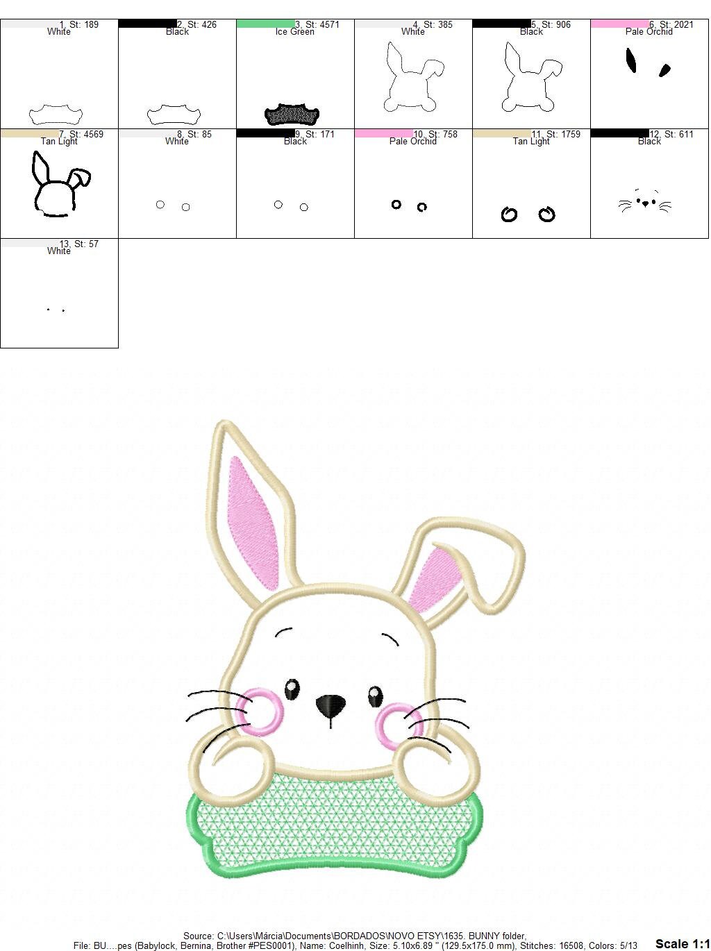 Bunny embroidery design - Rabbit embroidery designs machine embroidery pattern - baby boy embroidery file - kid embroidery rabbit pes jef - Marcia Embroidery