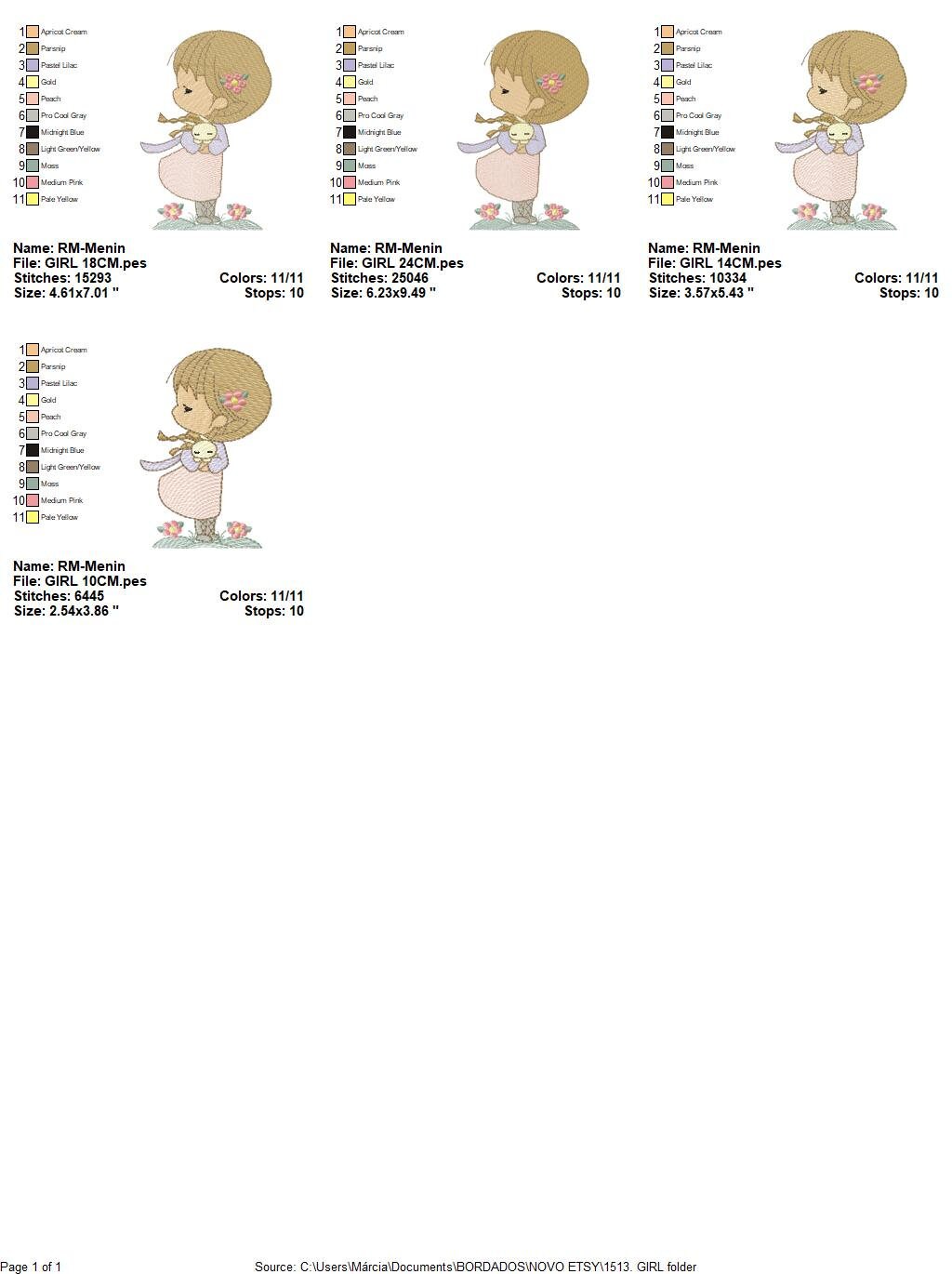 Baby Girl embroidery designs - Toodler with rabbit machine embroidery pattern - Girl with bunny file - Instant digital download pes jef dst - Marcia Embroidery