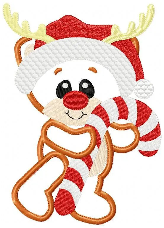 Rudolf Reindeer Embroidery Design - Xmas embroidery designs machine embroidery pattern - Christmas Holiday embroidery file instant download Marcia Embroidery