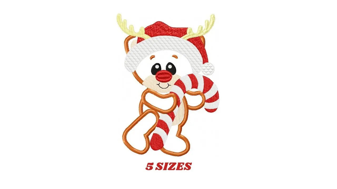 Rudolf Reindeer Embroidery Design - Xmas embroidery designs machine embroidery pattern - Christmas Holiday embroidery file instant download Marcia Embroidery