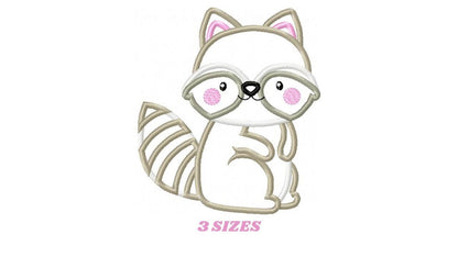 Raccoon embroidery designs - Animal embroidery design machine embroidery pattern - Woodland embroidery file - Raccoon applique design boy