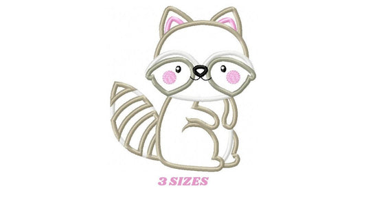 Raccoon embroidery designs - Animal embroidery design machine embroidery pattern - Woodland embroidery file - Raccoon applique design boy