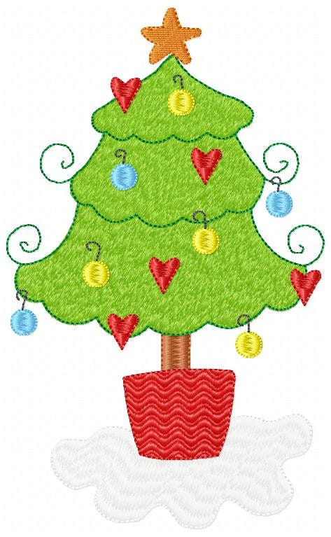 Christmas tree embroidery designs - Xmas embroidery design machine embroidery pattern - Christmas decor embroidery file - digital download Marcia Embroidery