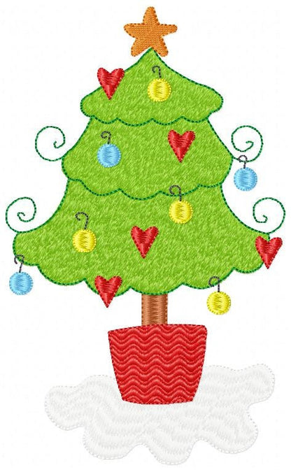 Christmas tree embroidery designs - Xmas embroidery design machine embroidery pattern - Christmas decor embroidery file - digital download Marcia Embroidery