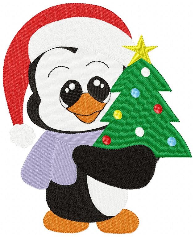Penguin embroidery design - Animal embroidery designs machine embroidery pattern - Baby boy embroidery file - instant download Xmas Penguin Marcia Embroidery