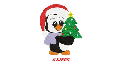 Penguin embroidery design - Animal embroidery designs machine embroidery pattern - Baby boy embroidery file - instant download Xmas Penguin Marcia Embroidery