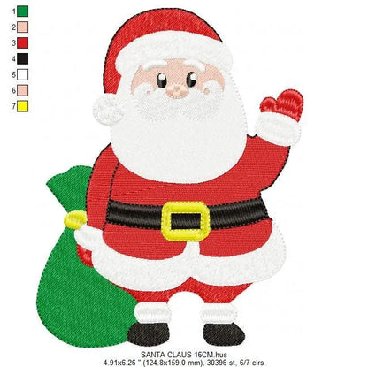 Xmas embroidery designs - Santa Claus embroidery design machine embroidery pattern - Christmas embroidery file - instant download pes jef Marcia Embroidery