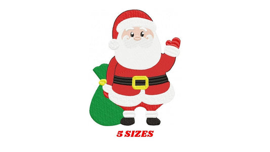 Xmas embroidery designs - Santa Claus embroidery design machine embroidery pattern - Christmas embroidery file - instant download pes jef