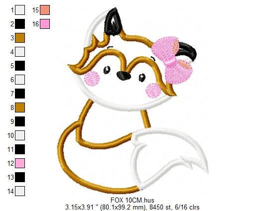 Fox embroidery designs - Red Fox embroidery design machine embroidery pattern - Animal embroidery file - Red fox applique design