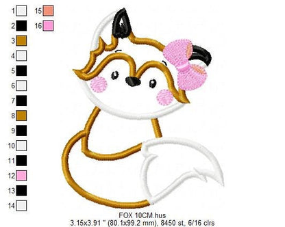 Fox embroidery designs - Red Fox embroidery design machine embroidery pattern - Animal embroidery file - Red fox applique design