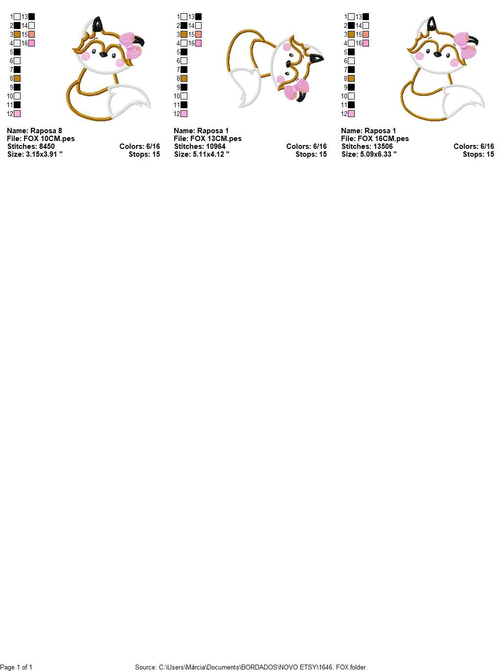 Fox embroidery designs - Red Fox embroidery design machine embroidery pattern - Animal embroidery file - Red fox applique design